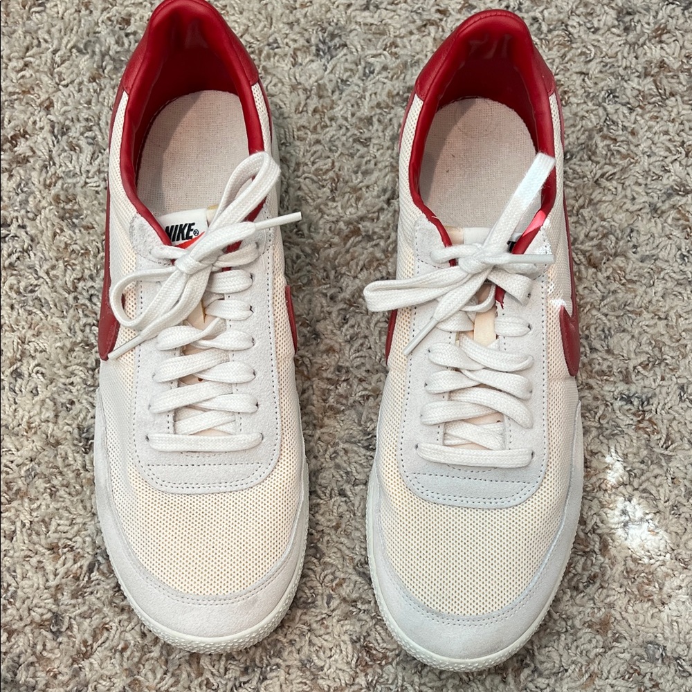 Nike White and Red Casual Sneakers